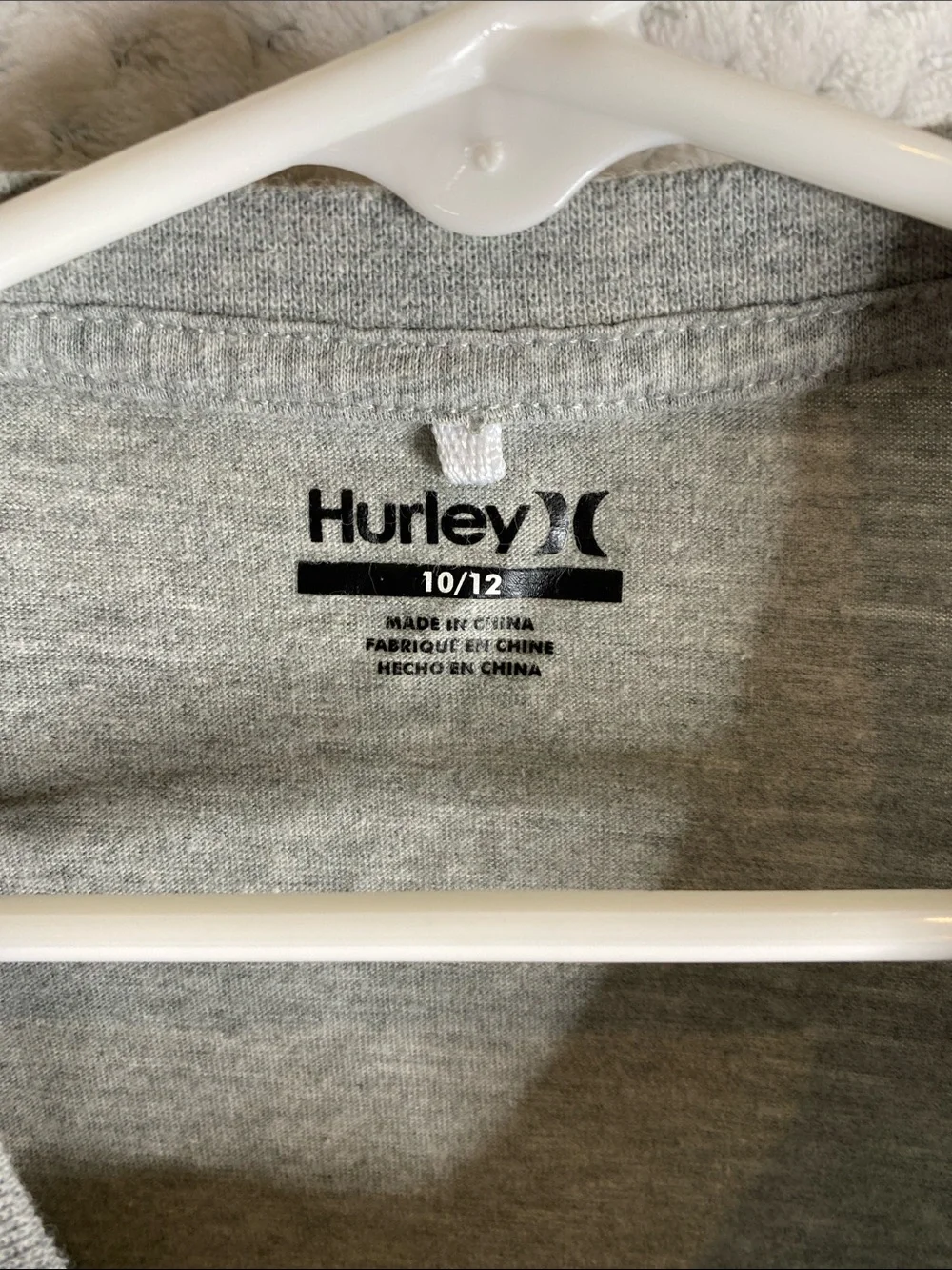 Hurley Gray Tee Shirt with Blue Aqua Logo